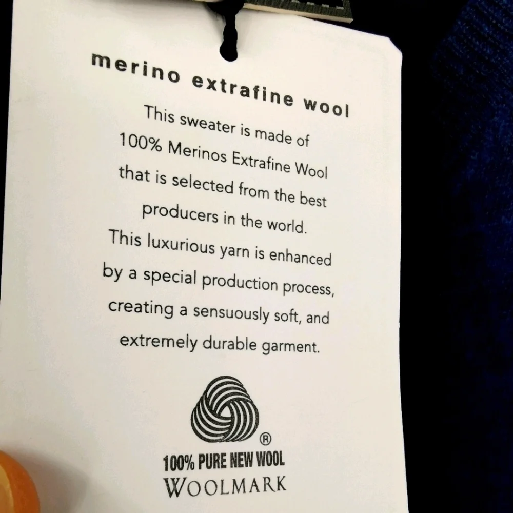 Kenneth Roberts NWT Men's L Blue Italy V-Neck Vest - Picture 11 of 11